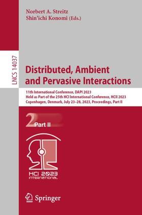 Konomi / Streitz |  Distributed, Ambient and Pervasive Interactions | Buch |  Sack Fachmedien