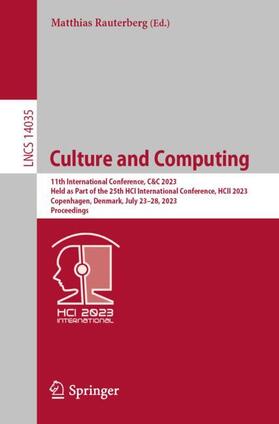 Rauterberg |  Culture and Computing | Buch |  Sack Fachmedien