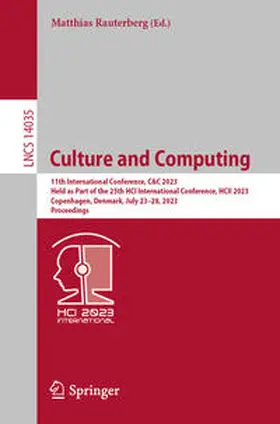 Rauterberg |  Culture and Computing | eBook | Sack Fachmedien