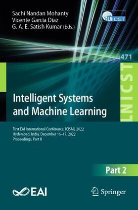 Nandan Mohanty / Satish Kumar / Garcia Diaz |  Intelligent Systems and Machine Learning | Buch |  Sack Fachmedien