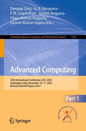 Garg / Narayana / Gupta | Advanced Computing | Buch | 978-3-031-35640-7 | sack.de