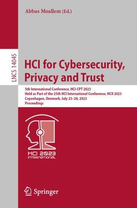 Moallem |  HCI for Cybersecurity, Privacy and Trust | Buch |  Sack Fachmedien