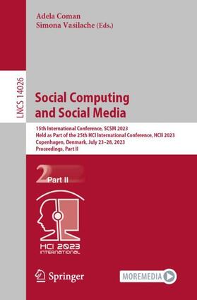 Vasilache / Coman |  Social Computing and Social Media | Buch |  Sack Fachmedien