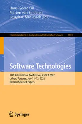 Fill / van Sinderen / Maciaszek |  Software Technologies | eBook | Sack Fachmedien