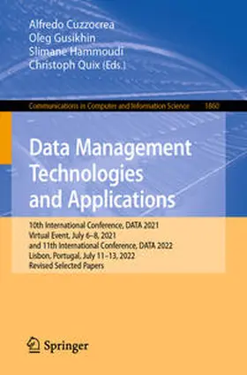 Cuzzocrea / Gusikhin / Hammoudi |  Data Management Technologies and Applications | eBook | Sack Fachmedien