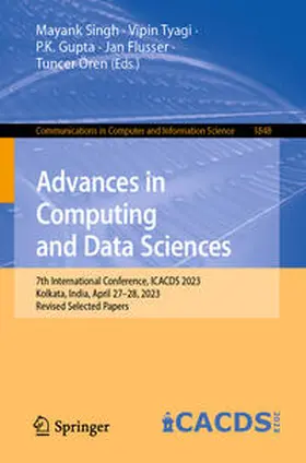 Singh / Tyagi / Gupta |  Advances in Computing and Data Sciences | eBook | Sack Fachmedien