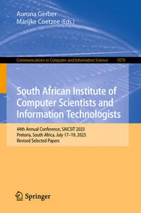 Gerber / Coetzee |  South African Institute of Computer Scientists and Information Technologists | eBook | Sack Fachmedien