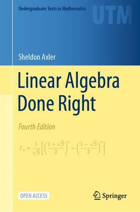 Axler |  Linear Algebra Done Right | Buch |  Sack Fachmedien