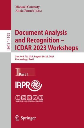 Fornés / Coustaty |  Document Analysis and Recognition ¿ ICDAR 2023 Workshops | Buch |  Sack Fachmedien