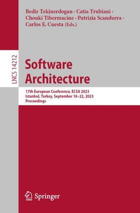 Tekinerdogan / Trubiani / Cuesta |  Software Architecture | Buch |  Sack Fachmedien