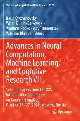 Kryzhanovsky / Dunin-Barkowski / Klimov |  Advances in Neural Computation, Machine Learning, and Cognitive Research VII | Buch |  Sack Fachmedien