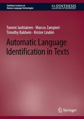Jauhiainen / Lindén / Zampieri |  Automatic Language Identification in Texts | Buch |  Sack Fachmedien