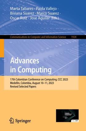 Tabares / Vallejo / Aguilar |  Advances in Computing | Buch |  Sack Fachmedien