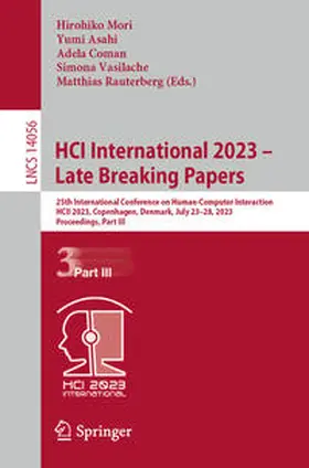 Mori / Asahi / Coman |  HCI International 2023 – Late Breaking Papers | eBook | Sack Fachmedien