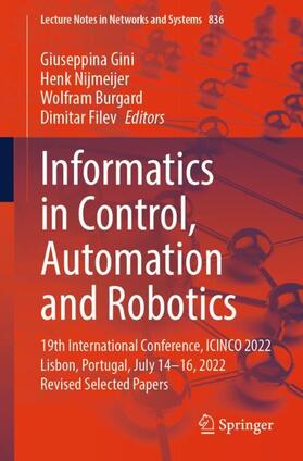 Gini / Filev / Nijmeijer |  Informatics in Control, Automation and Robotics | Buch |  Sack Fachmedien