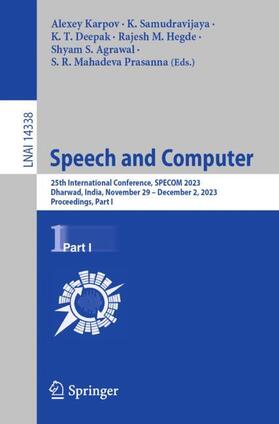 Karpov / Samudravijaya / Prasanna |  Speech and Computer | Buch |  Sack Fachmedien