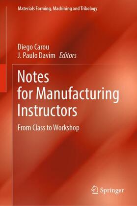 Davim / Carou |  Notes for Manufacturing Instructors | Buch |  Sack Fachmedien