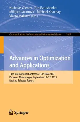 Olenev / Evtushenko / Malkova |  Advances in Optimization and Applications | Buch |  Sack Fachmedien