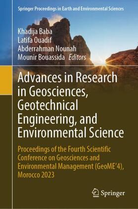 Baba / Bouassida / Ouadif | Advances in Research in Geosciences, Geotechnical Engineering, and Environmental Science | Buch | 978-3-031-49344-7 | sack.de