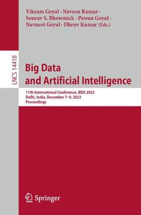 Goyal / Kumar / Bhowmick |  Big Data and Artificial Intelligence | Buch |  Sack Fachmedien