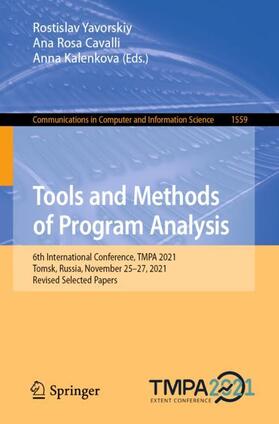 Yavorskiy / Kalenkova / Cavalli |  Tools and Methods of Program Analysis | Buch |  Sack Fachmedien