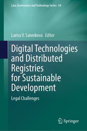 Sannikova |  Digital Technologies and Distributed Registries for Sustainable Development | Buch |  Sack Fachmedien