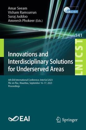 Seeam / Phokeer / Ramsurrun |  Innovations and Interdisciplinary Solutions for Underserved Areas | Buch |  Sack Fachmedien