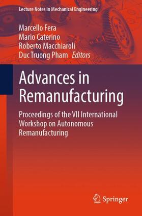 Fera / Pham / Caterino | Advances in Remanufacturing | Buch | 978-3-031-52648-0 | sack.de