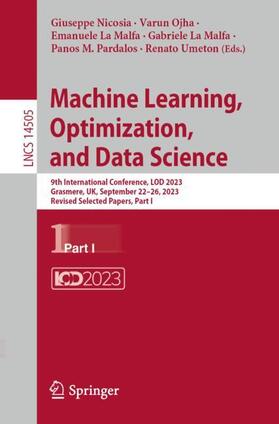 Nicosia / Ojha / Umeton |  Machine Learning, Optimization, and Data Science | Buch |  Sack Fachmedien