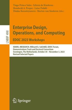 Sales / de Kinderen / van Sinderen |  Enterprise Design, Operations, and Computing. EDOC 2023 Workshops | Buch |  Sack Fachmedien