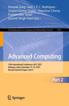 Garg / Rodrigues / Patel |  Advanced Computing | Buch |  Sack Fachmedien