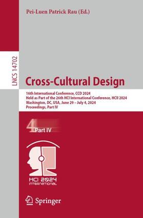 Rau |  Cross-Cultural Design | Buch |  Sack Fachmedien