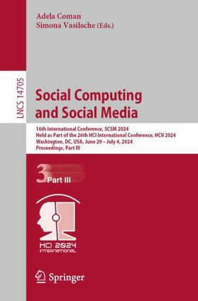 Vasilache / Coman |  Social Computing and Social Media | Buch |  Sack Fachmedien