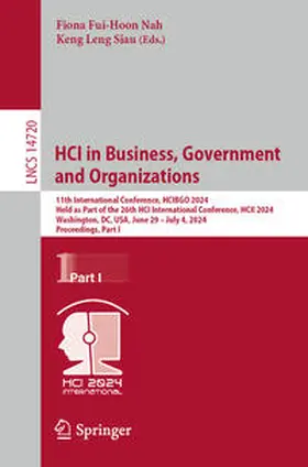 Nah / Siau |  HCI in Business, Government and Organizations | eBook | Sack Fachmedien