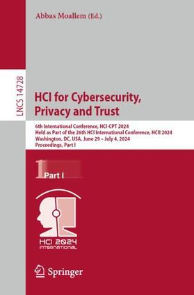 Moallem |  HCI for Cybersecurity, Privacy and Trust | Buch |  Sack Fachmedien