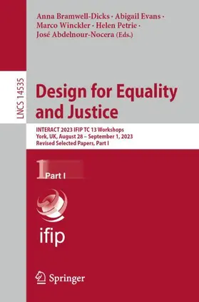 Bramwell-Dicks / Evans / Abdelnour-Nocera |  Design for Equality and Justice | Buch |  Sack Fachmedien