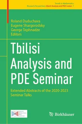 Duduchava / Tephnadze / Shargorodsky |  Tbilisi Analysis and PDE Seminar | Buch |  Sack Fachmedien