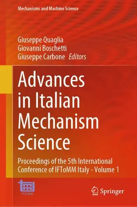 Quaglia / Boschetti / Carbone |  Advances in Italian Mechanism Science | Buch |  Sack Fachmedien