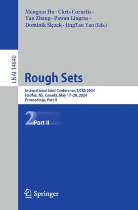 Hu / Cornelis / Yao |  Rough Sets | Buch |  Sack Fachmedien