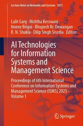 Garg / Kesswani / Sisodia |  AI Technologies for Information Systems and Management Science | Buch |  Sack Fachmedien