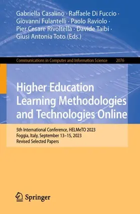 Casalino / Di Fuccio / Fulantelli |  Higher Education Learning Methodologies and Technologies Online | Buch |  Sack Fachmedien