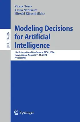 Torra / Kikuchi / Narukawa |  Modeling Decisions for Artificial Intelligence | Buch |  Sack Fachmedien