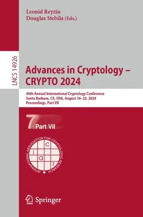 Stebila / Reyzin |  Advances in Cryptology ¿ CRYPTO 2024 | Buch |  Sack Fachmedien