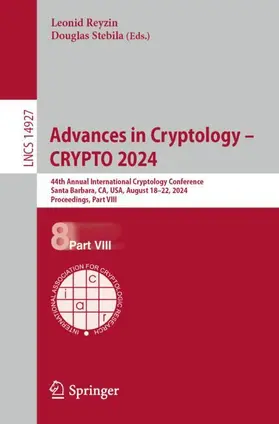 Stebila / Reyzin |  Advances in Cryptology ¿ CRYPTO 2024 | Buch |  Sack Fachmedien