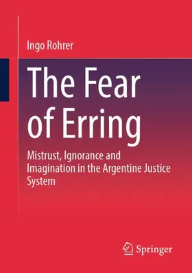 Rohrer | The Fear of Erring | Buch | 978-3-031-68782-2 | sack.de