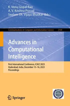 Venu Gopal Rao / Vijaya Bhaskar / Krishna Prasad |  Advances in Computational Intelligence | Buch |  Sack Fachmedien