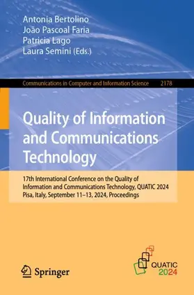 Bertolino / Semini / Pascoal Faria | Quality of Information and Communications Technology | Buch | 978-3-031-70244-0 | sack.de