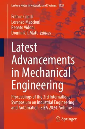 Concli / Matt / Maccioni |  Latest Advancements in Mechanical Engineering | Buch |  Sack Fachmedien