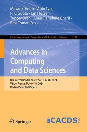 Singh / Tyagi / Gupta |  Advances in Computing and Data Sciences | Buch |  Sack Fachmedien