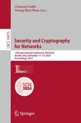 Phan / Galdi |  Security and Cryptography for Networks | Buch |  Sack Fachmedien